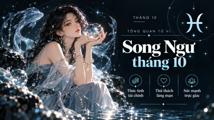 Dự báo chiêm tinh cung Song Ngư tháng 10: Thức tỉnh tài chính, thử thách lãng mạn và sức mạnh trực giác
