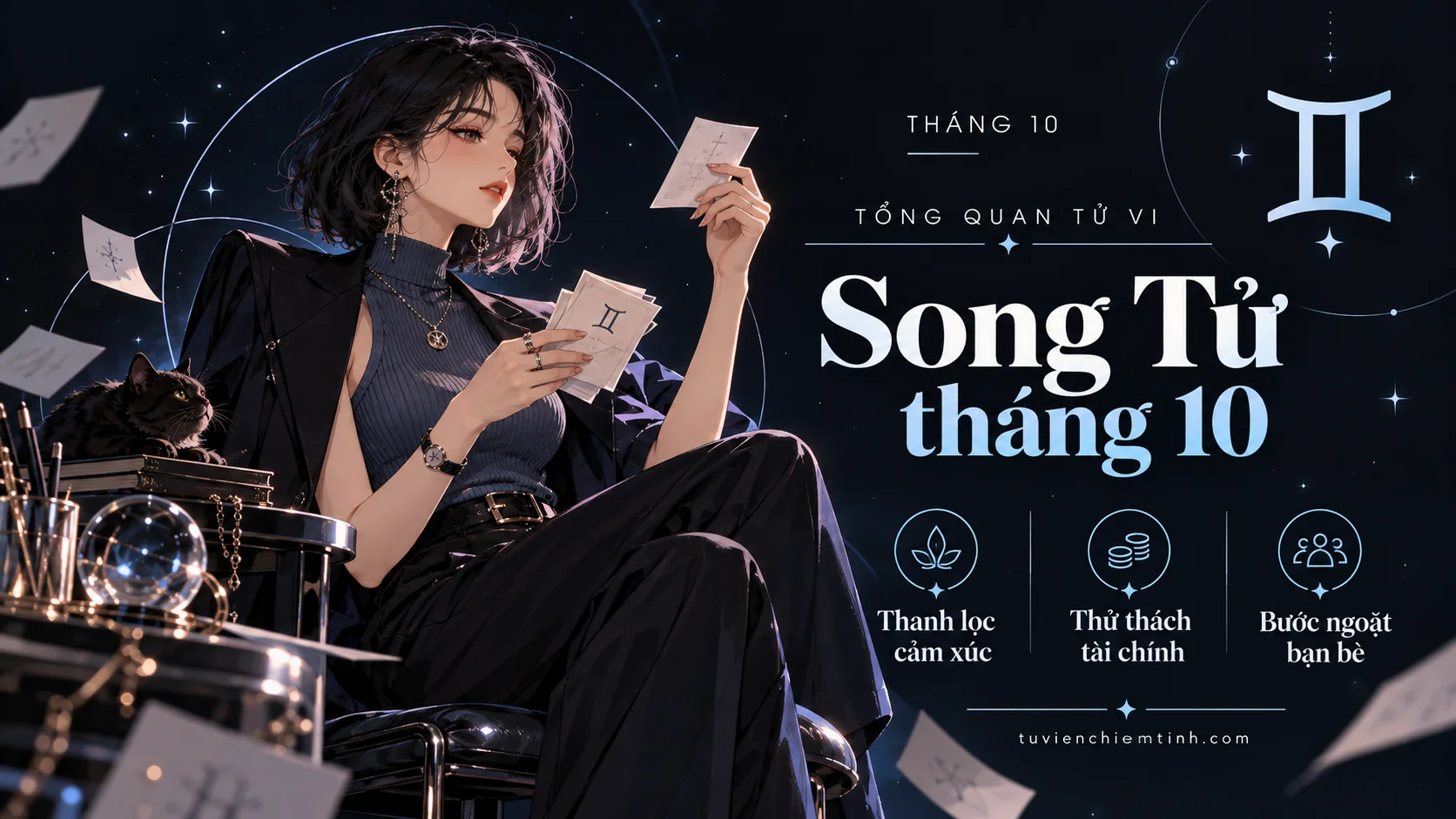 Dự báo chiêm tinh cung Song Tử tháng 10: Thanh lọc cảm xúc, thử thách tài chính và bước ngoặt bạn bè